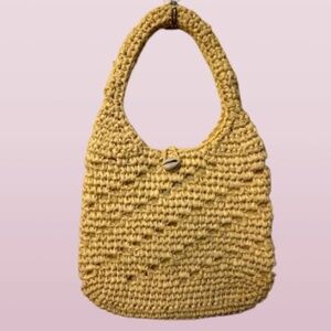 Vintage Tommy Bahama Mini Raffia Straw Purse – Resort Capsule, Shell Detail